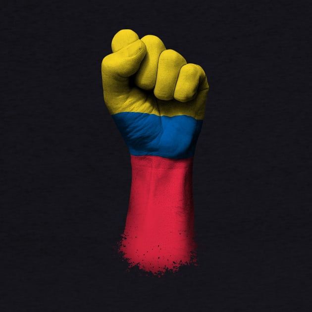 Flag of Colombia on a Raised Clenched Fist by jeffbartels